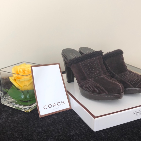 Coach Aubrey SDE/SHRD Wool Clog - Picture 1 of 6